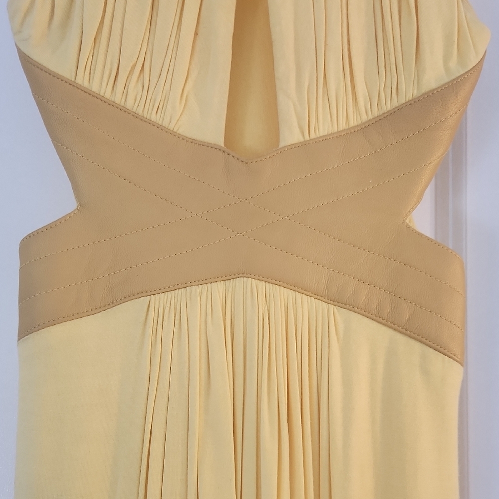 Sky Pastel Yellow Cutout Mini Dress - Picture 3 of 5